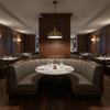Pinnacle Rock - Night Upholstered Banquette | Architectural Fabrics