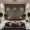 Marseilles Vinyl | Hollywood Wallcoverings - Hotel Lobby commercial room setting