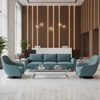 Pinnacle Rock - Sea Green Upholstered Sofa | Architectural Fabrics