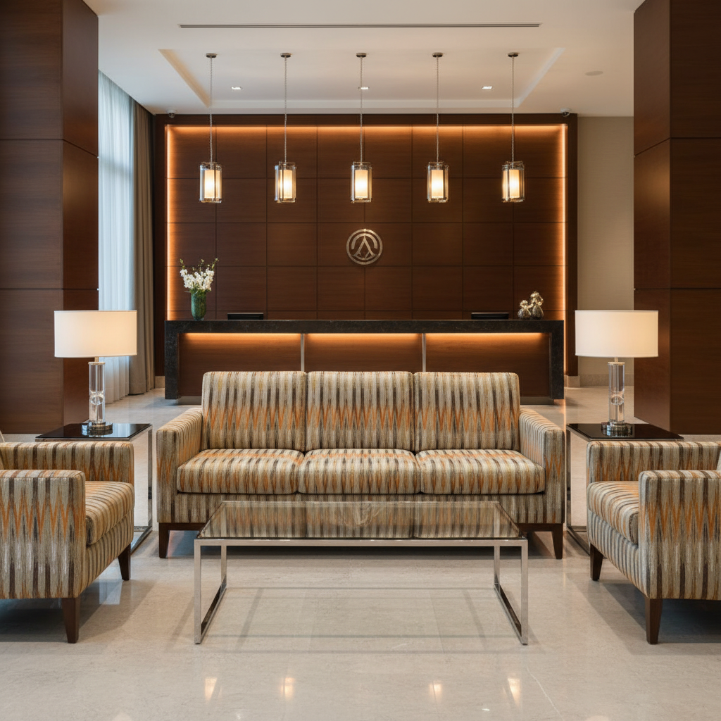 Apache - Desert Flame Silicone Hybrid Upholstered Sofa | Architectural Fabrics