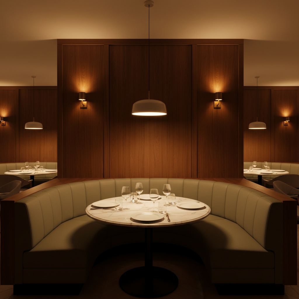 Necker Island - Stone Upholstered Banquette | Architectural Fabrics