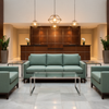 Woven Basketweave Texture Seafoam Mist Upholstered Sofa | Architectural Fabrics