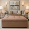 Rum Punch - Persimmon Upholstered Ottoman | Architectural Fabrics