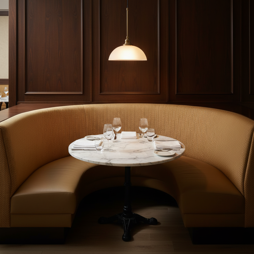 Rainbow Reef - Bark Upholstered Banquette | Architectural Fabrics