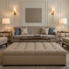 Vivace Reef - Latte Upholstered Ottoman | Architectural Fabrics