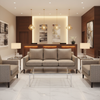 Woven Chevron Pattern Neutral Taupe Upholstered Sofa | Architectural Fabrics