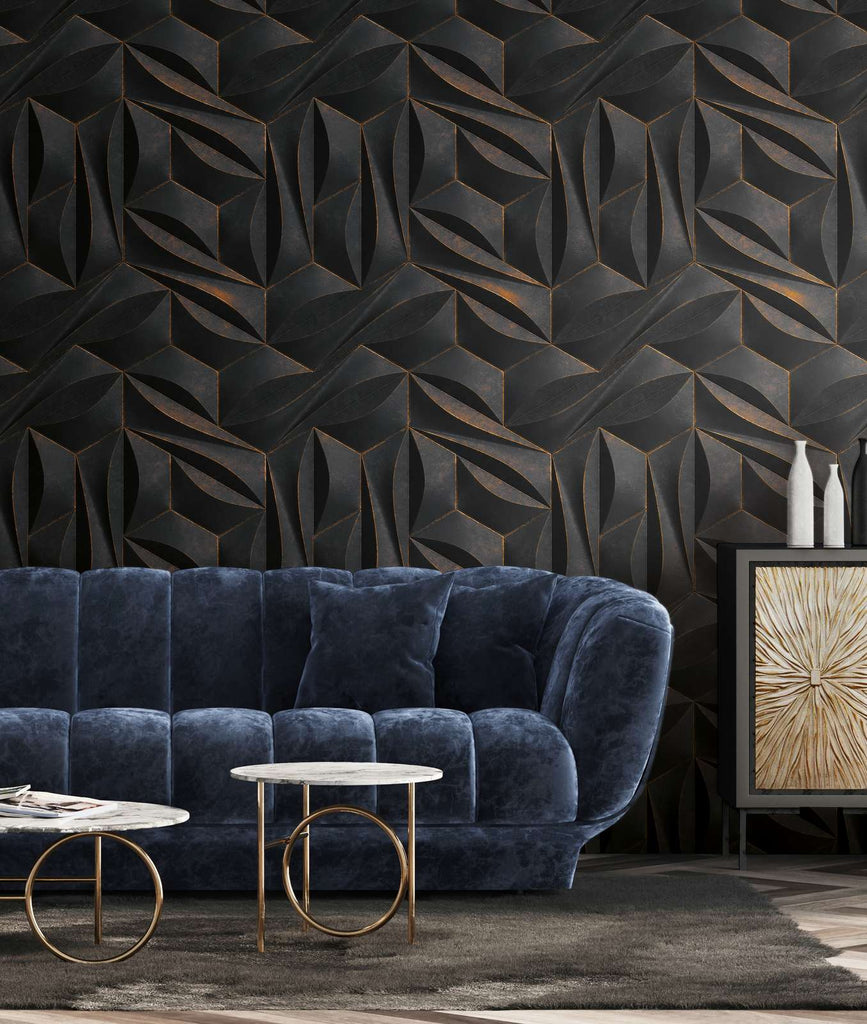Livingwalls Design Panel Metropolitan Stories 3 Travel Styles Black Wallcovering | AS Creation