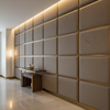Subtle Linen Weave Smoked Taupe Upholstered Wall Panel | Architectural Fabrics