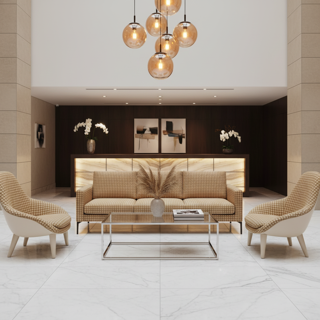 Pinnacle Rock - Cream Upholstered Sofa | Architectural Fabrics