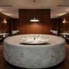 Subtle Textured Grain Soft Silver Upholstered Banquette | Architectural Fabrics