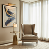 Smooth Pebble Grain Mushroom Taupe Upholstered Chair | Architectural Fabrics