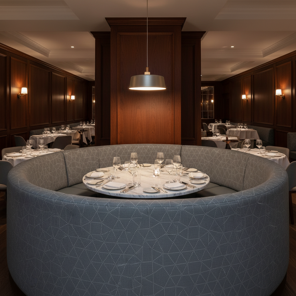 St. Barthelemy - Storm Upholstered Banquette | Architectural Fabrics