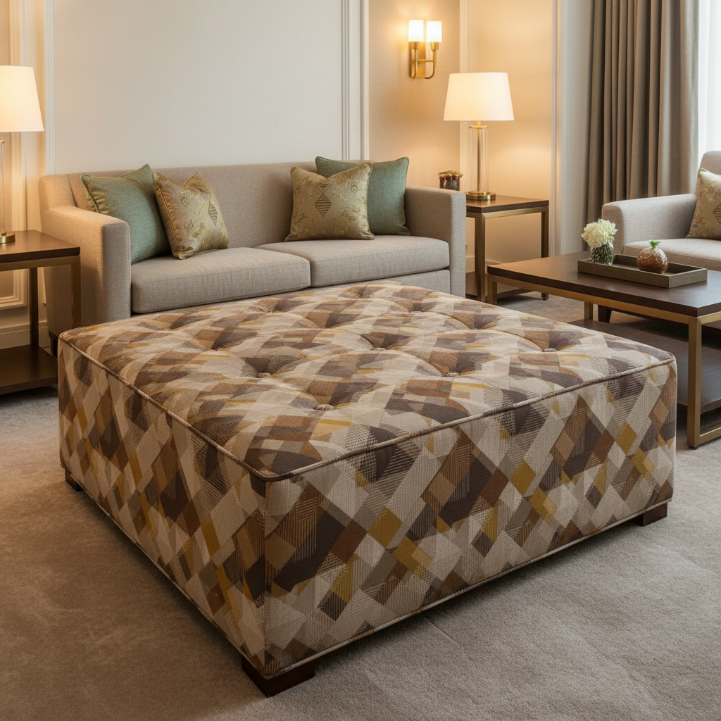 Trellis Bay - Madera Upholstered Ottoman | Architectural Fabrics