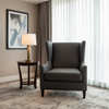 Aire Pebbled - Charcoal Breathable Polyurethane Upholstered Chair | Architectural Fabrics
