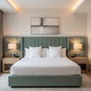 Storm Bay - Sea Green Upholstered Headboard | Architectural Fabrics