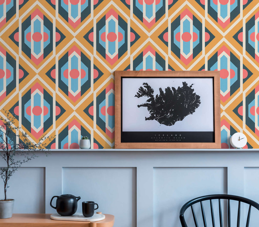 Retro Chic Mustard Wallcovering | AS Creation