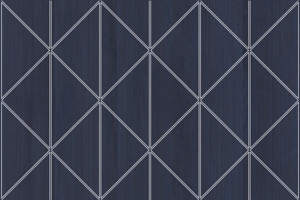 York Harbor-Graphite Wood Veneer Wallcovering | Phillipe Romano