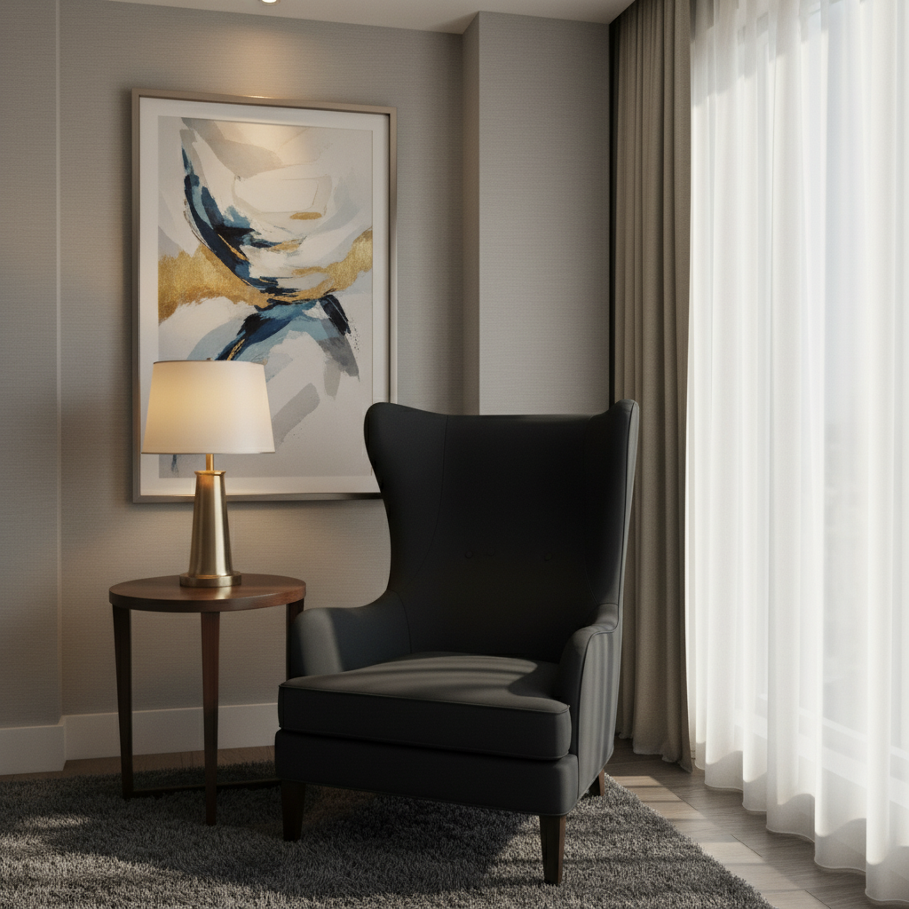 Maya Riviera - Ebony Upholstered Chair | Architectural Fabrics