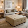Luxury Cay - Martini Upholstered Ottoman | Architectural Fabrics