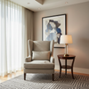 Fine Ribbed Weave Soft Taupe Upholstered Chair | Architectural Fabrics