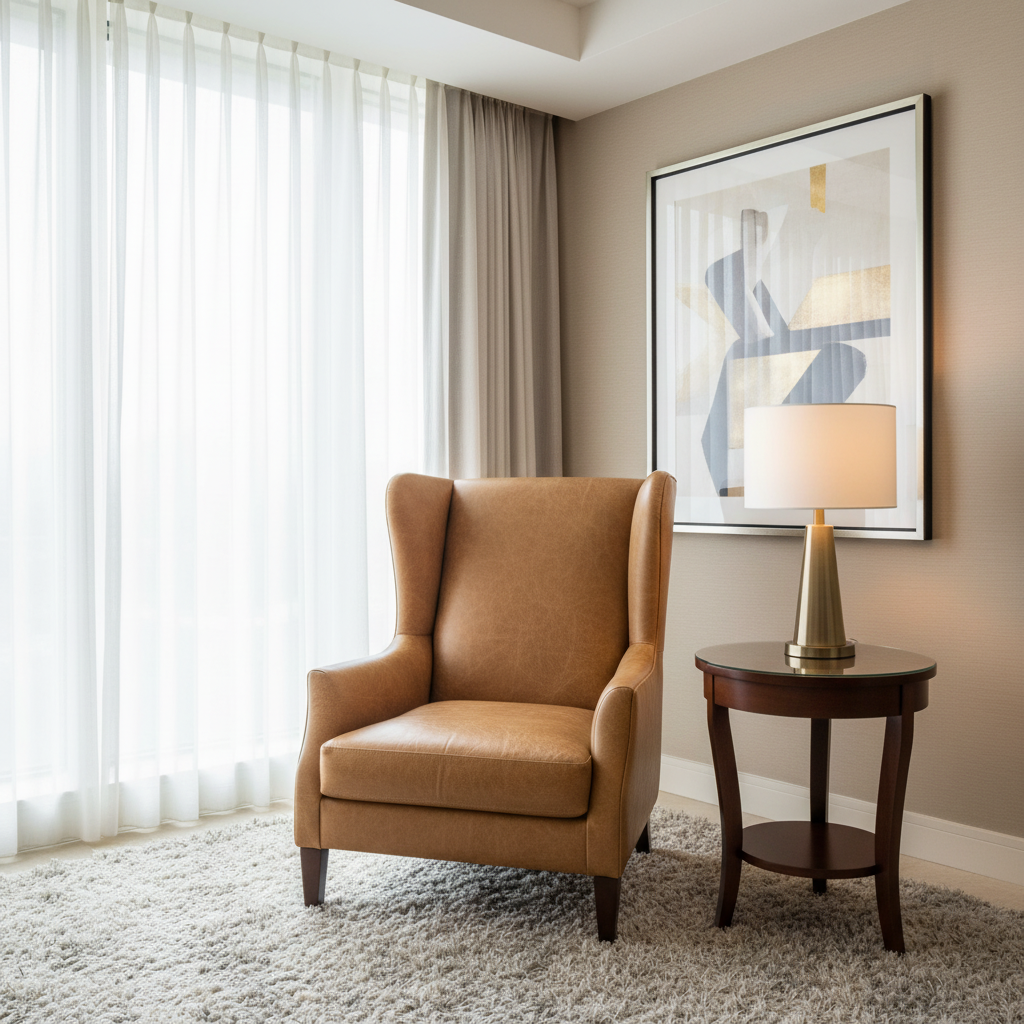 Algiers - Tawny Hide Performance Vinyl Upholstered Chair | Architectural Fabrics