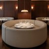 Amalfi - Stone Taupe Indoor/Outdoor Vinyl Upholstered Banquette | Architectural Fabrics