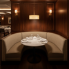 Woven Textile Texture Natural Linen Upholstered Banquette | Architectural Fabrics