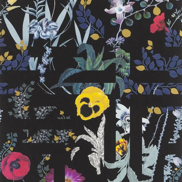 Primavera Labyrinthum 01 Black Wallpaper | Christian Lacroix Europe