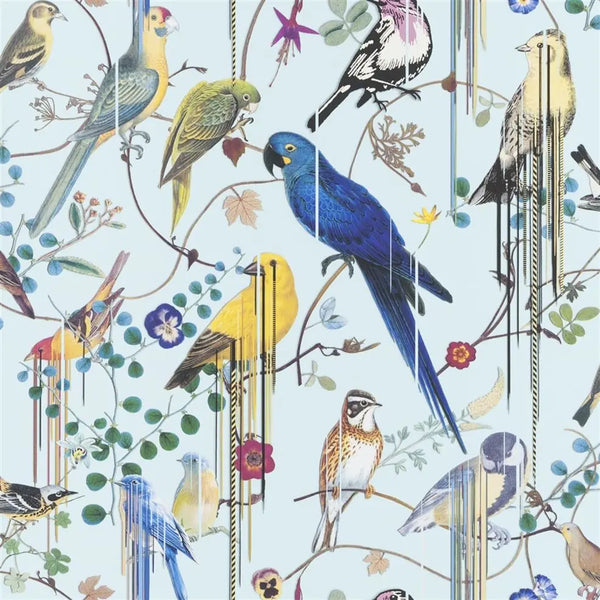 Birds Sinfonia 06 Light Blue Wallpaper | Christian Lacroix Europe