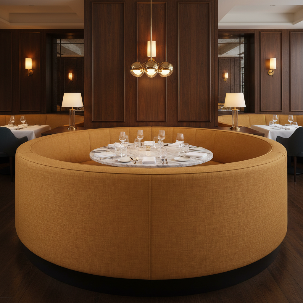 Triangle Reef - Saddle Upholstered Banquette | Architectural Fabrics
