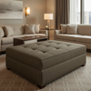 Storm Bay - Slate Upholstered Ottoman | Architectural Fabrics