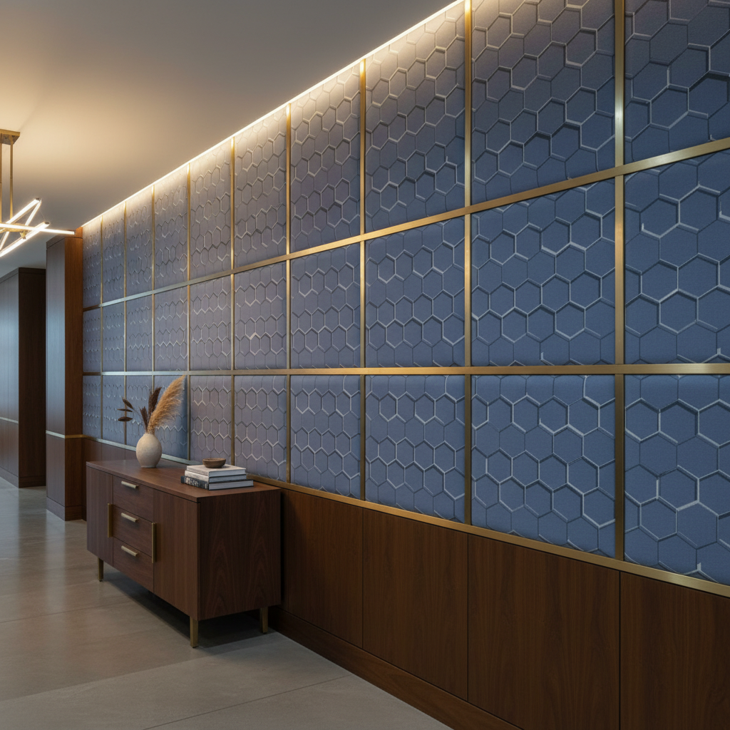Pelican Cay - Lapis Upholstered Wall Panel | Architectural Fabrics