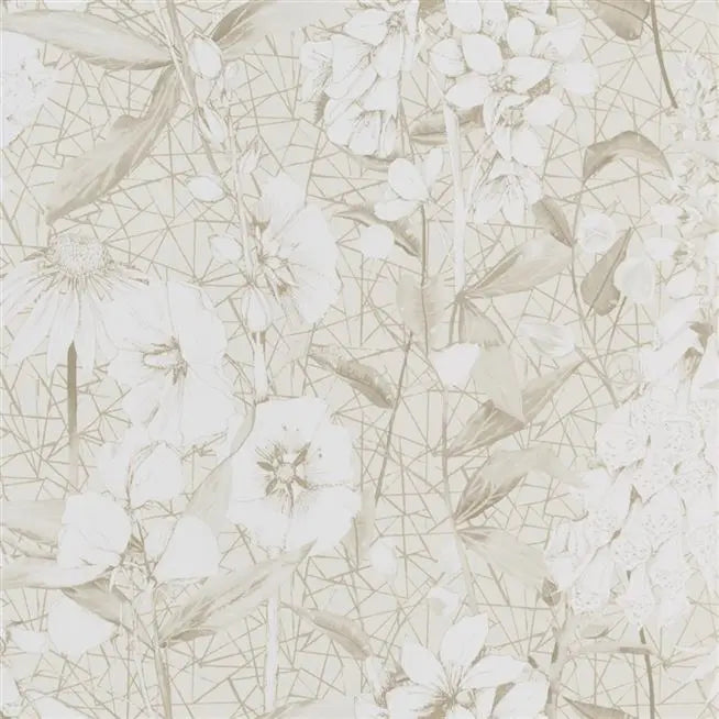 Emilie Botanical 06 Vanilla Cream Wallpaper | Designer's Guild Europe
