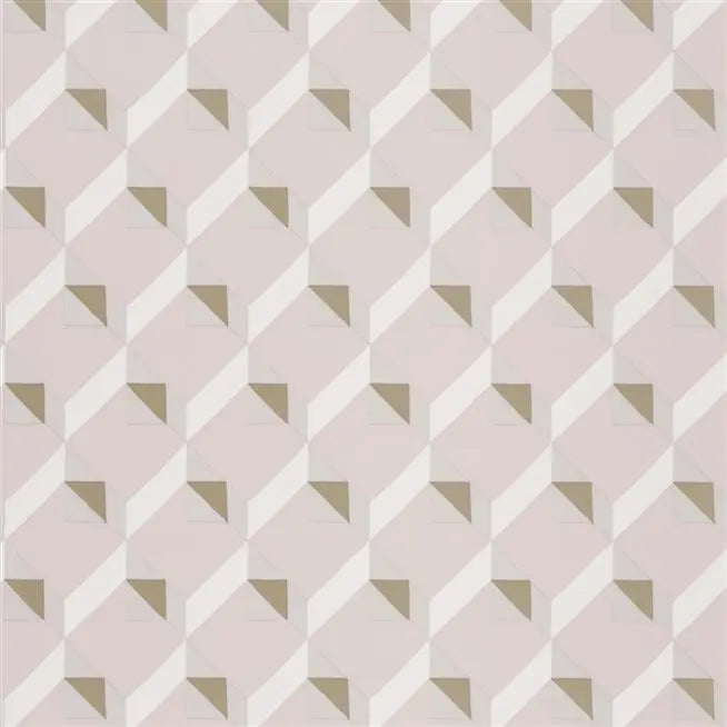 Dufrene Metallic 03 Cameo Pink Wallpaper | Designer's Guild Europe