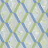 Jourdain Trellis Diamond  08 Cobalt Blue & Green Wallpaper | Designer's Guild Europe