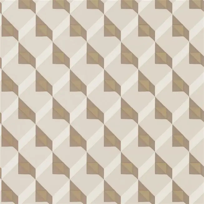 Dufrene Metallic 02 Linen Gold Wallpaper | Designer's Guild Europe