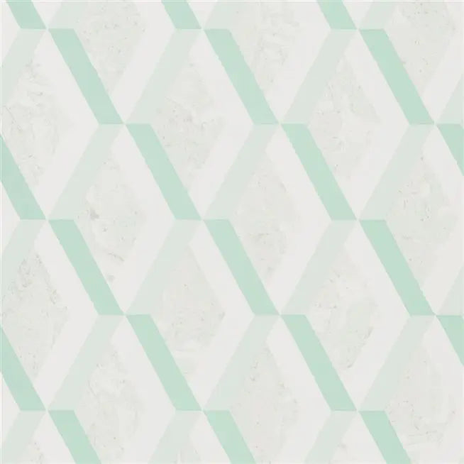 Jourdain Trellis Diamond  07 Jade Green Wallpaper | Designer's Guild Europe