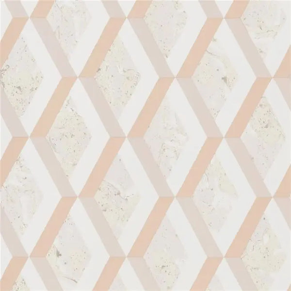 Jourdain Trellis Diamond  04 Fresco Apricot Wallpaper | Designer's Guild Europe