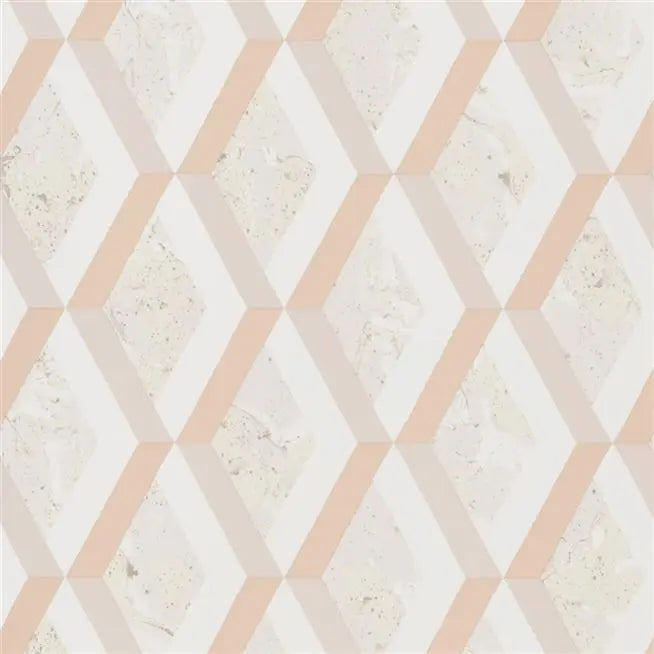 Jourdain Trellis Diamond  04 Fresco Apricot Wallpaper | Designer's Guild Europe