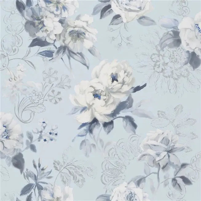 Victorine Large Scale Floral 03 Vanilla Wallpaper | Designer's Guild Europe