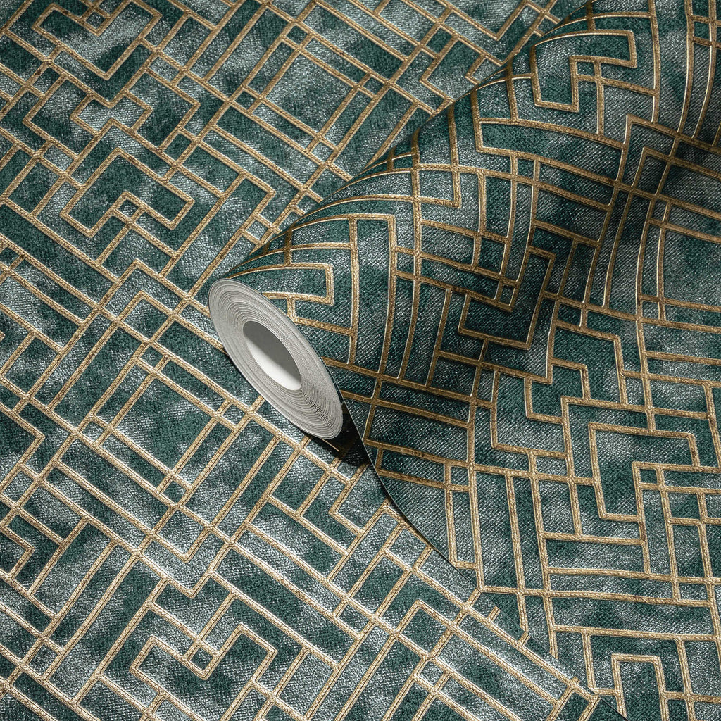 Metropolitan Stories 3 Travel Styles Teal Wallcovering | AS Creation