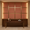 Woven Dot Pattern Terracotta Clay Upholstered Wall Panel | Architectural Fabrics