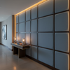 Aarden - Slate Blue Silicone Hybrid Upholstered Wall Panel | Architectural Fabrics
