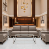 Woven Textile Texture Misty Taupe Upholstered Sofa | Architectural Fabrics