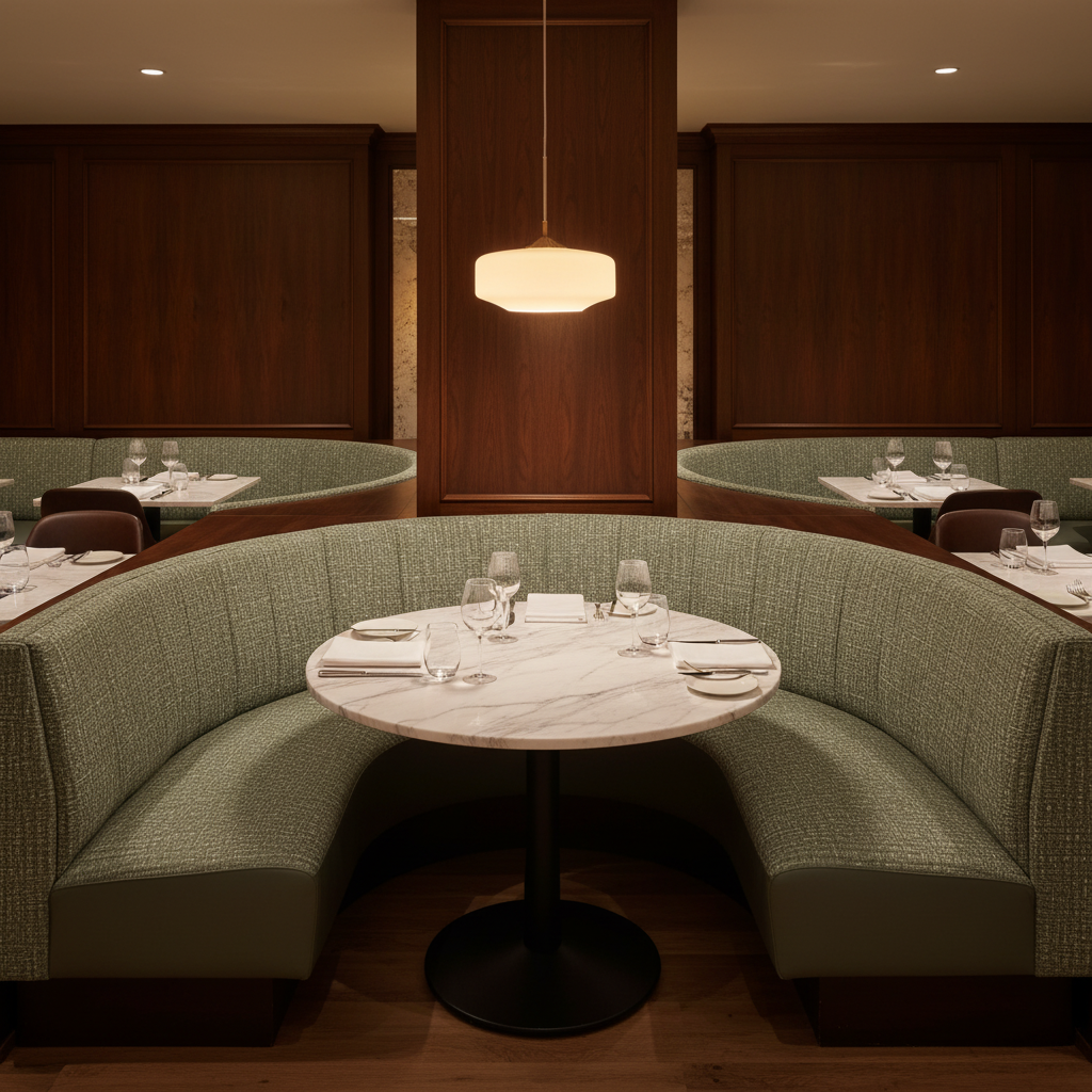Turks Landing - Verde Upholstered Banquette | Architectural Fabrics