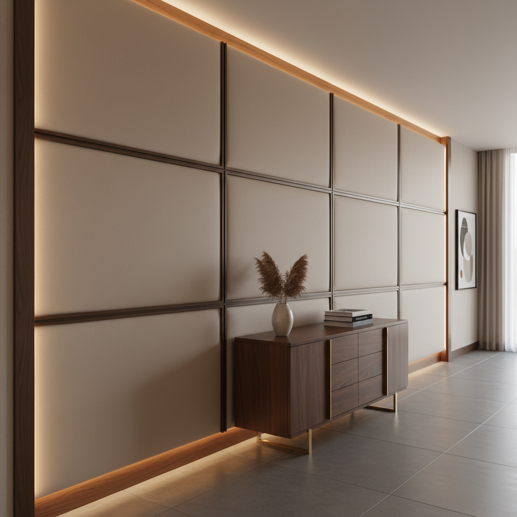 Luxury Cay - Fossil Upholstered Wall Panel | Architectural Fabrics