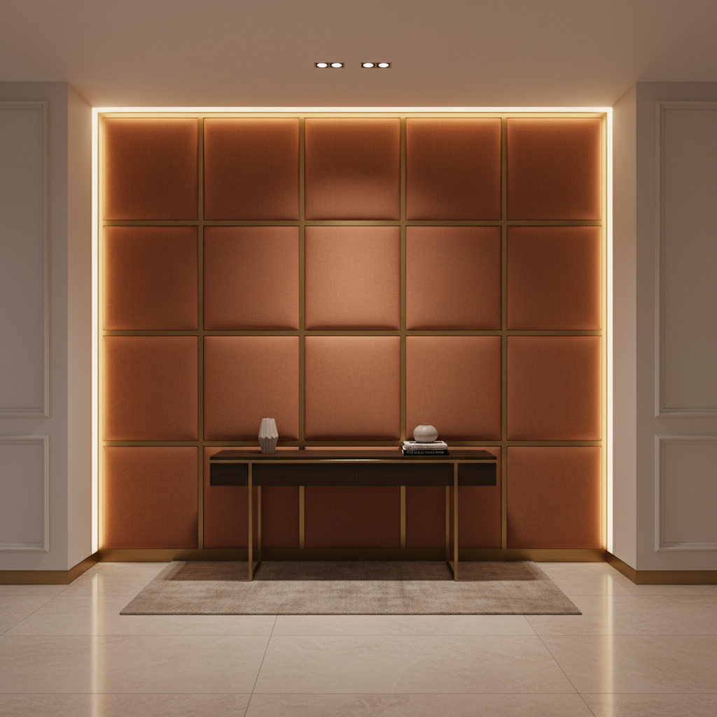 Smooth Matte Texture Terracotta Clay Upholstered Wall Panel | Architectural Fabrics