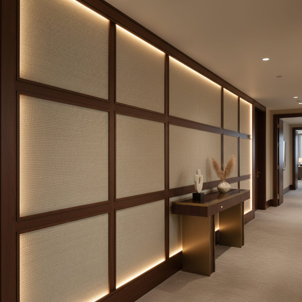 Abaca - Oatmeal Tekloom Performance Upholstered Wall Panel | Architectural Fabrics