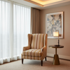 Sugar Mill Stripe - Moonbeam Upholstered Chair | Architectural Fabrics