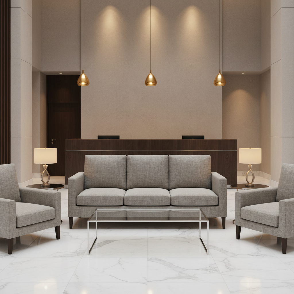 Morant - Pewter Upholstered Sofa | Architectural Fabrics